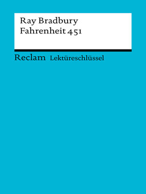 cover image of Lektüreschlüssel. Ray Bradbury